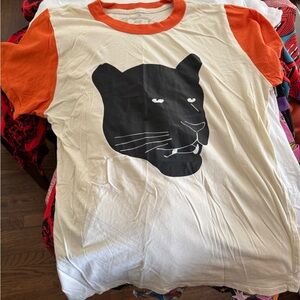 Vintage Big Bud Press x Lorien Stern Orange and Cream Panther Graphic Tee